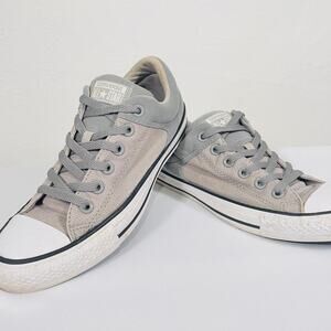Converse All Star Skater Shoes Womens 8.5 Gray Thick Tongue Low Top Sneakers